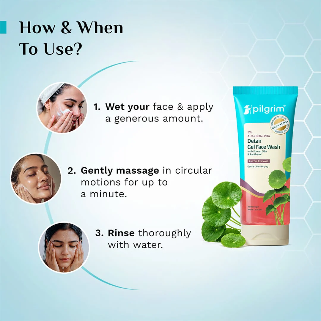 3% AHA + BHA + PHA Detan Gel Face Wash - Image 5