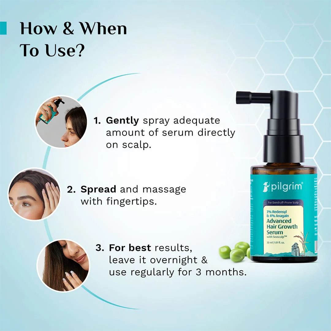 3% Redensyl & 4% Anagain Advanced Hair Growth Serum For Dandruff-Prone Scalp - 30 ml - Image 6