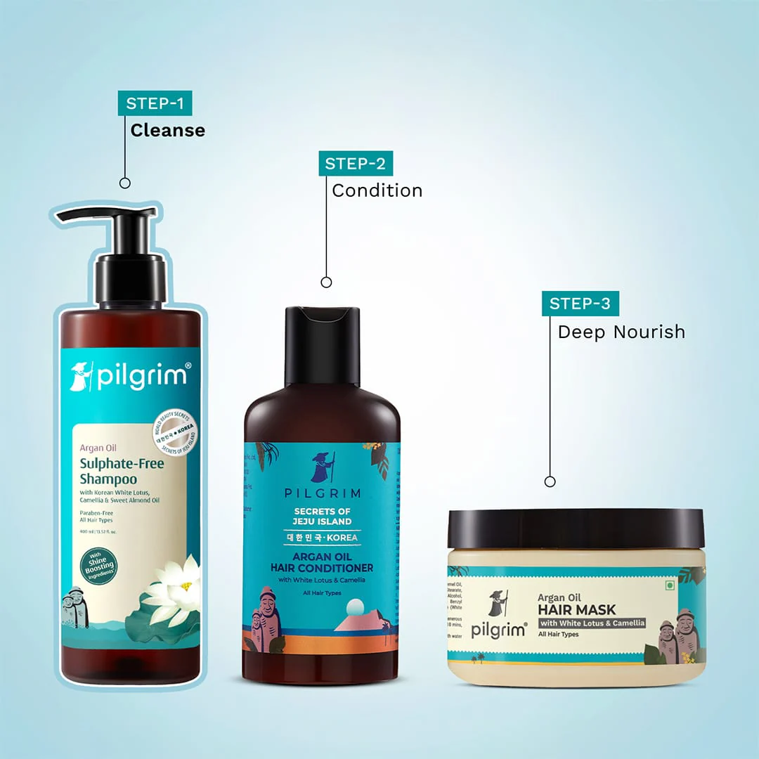 Argan Oil Sulphate Free Shampoo with Korean White Lotus, Camellia & Sweet Almond Oil - 400ml - Image 5