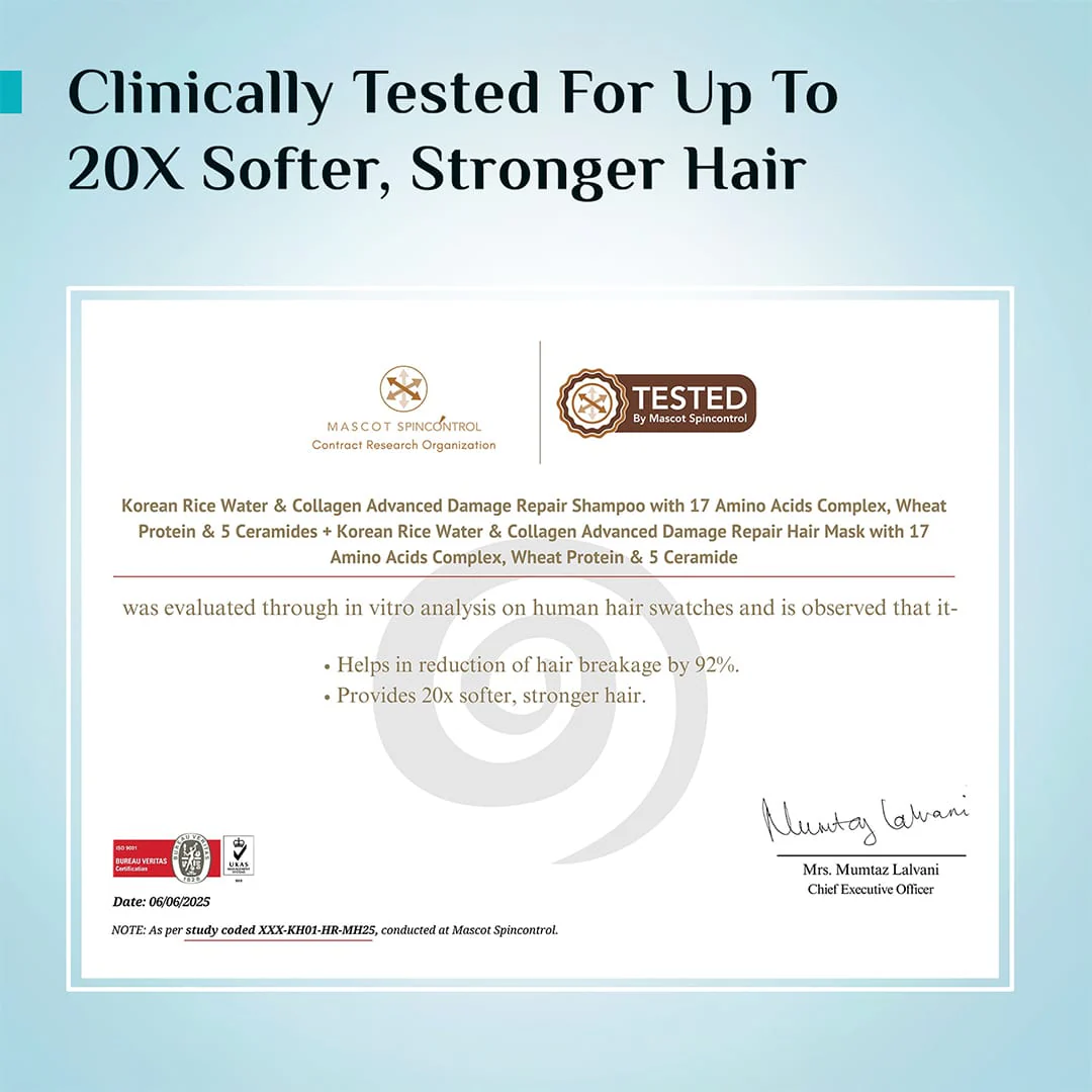 Korean Rice Water & Collagen Advanced Damage Repair Hair Mask - Image 8