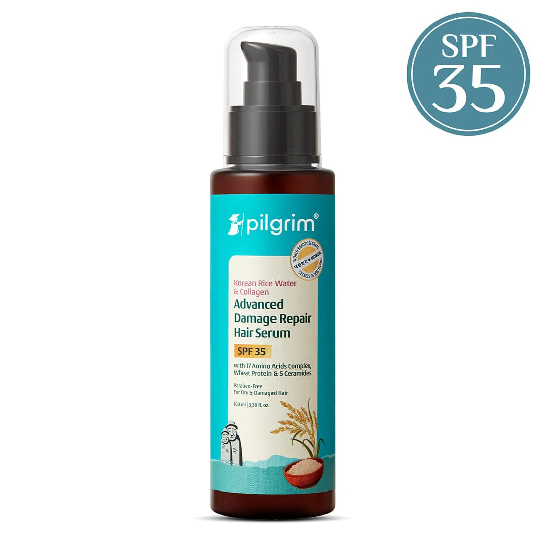 Korean Rice Water & Collagen Advanced Damage Repair Hair Serum SPF 35