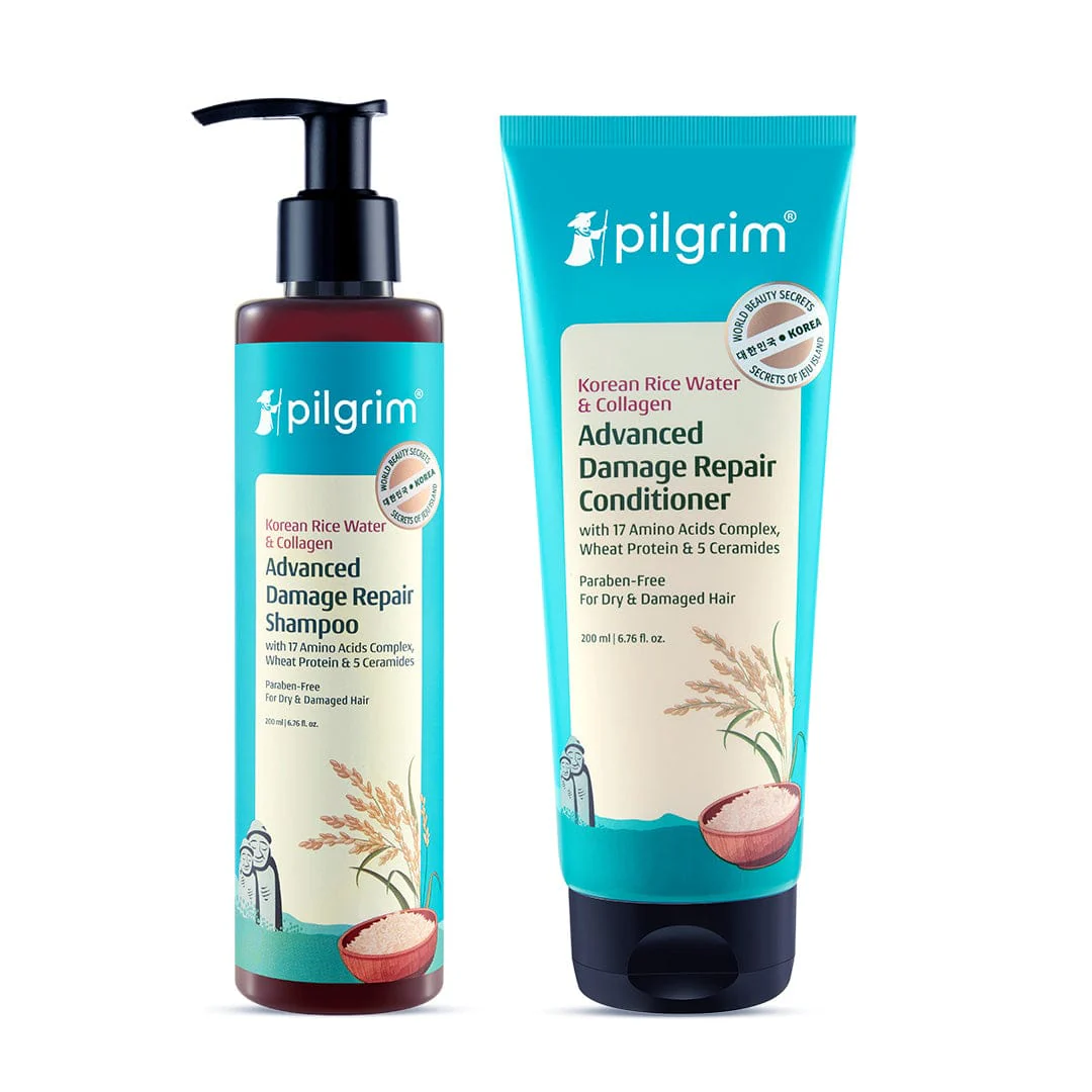 Korean Rice Water & Collagen Advanced Damage Repair Shampoo & Conditioner Combo