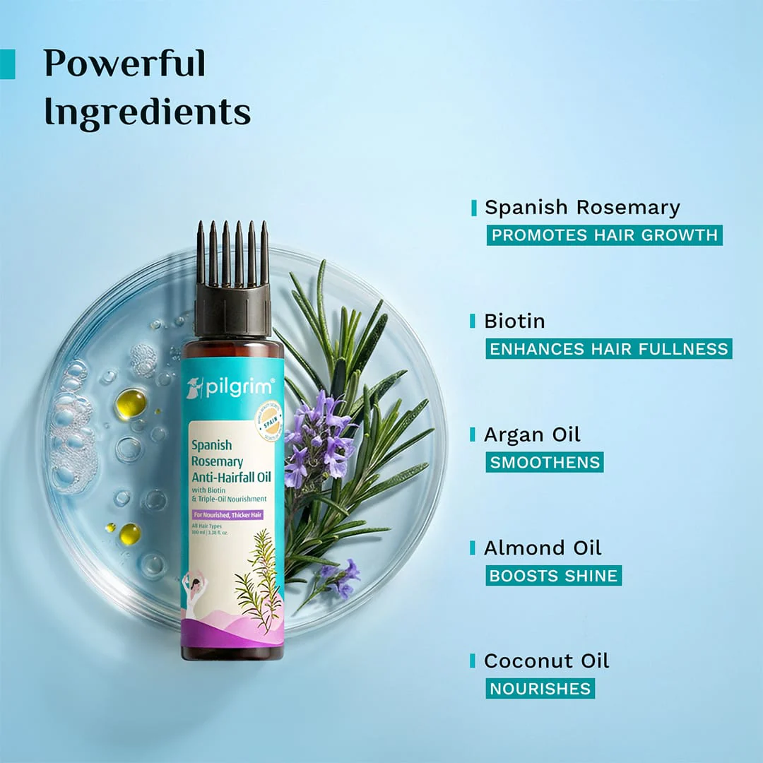 Spanish Rosemary Anti-Hairfall Oil with Biotin & Triple-Oil Nourishment - Image 4