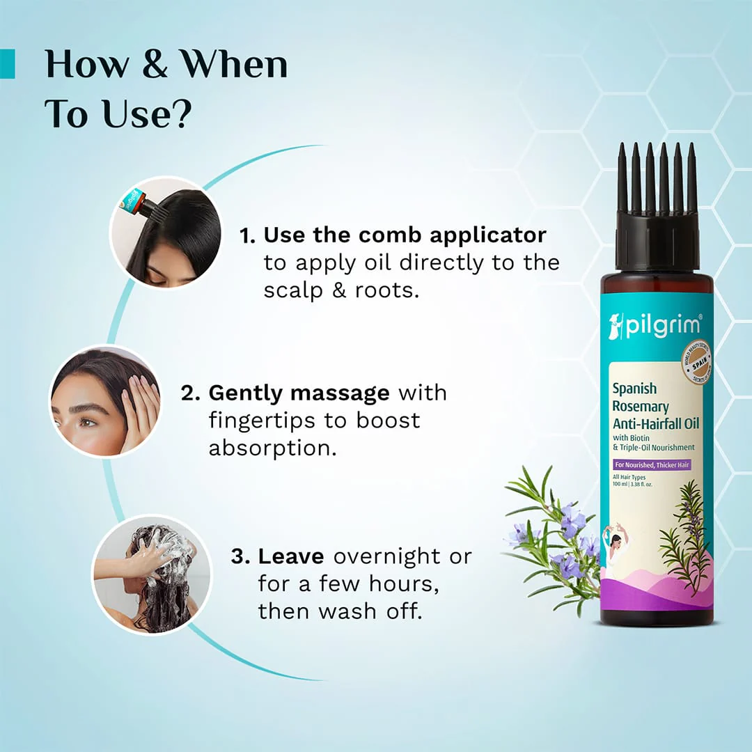 Spanish Rosemary Anti-Hairfall Oil with Biotin & Triple-Oil Nourishment - Image 7