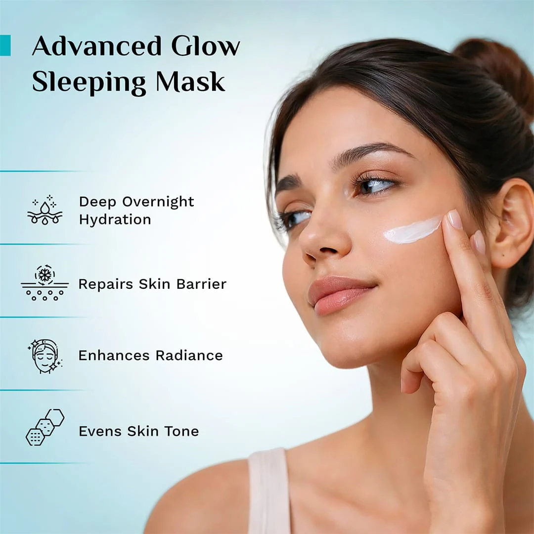 Spanish Squalane Advanced Glow Sleeping Mask with Hyaluronic Acid & Alpha Arbutin - Image 3