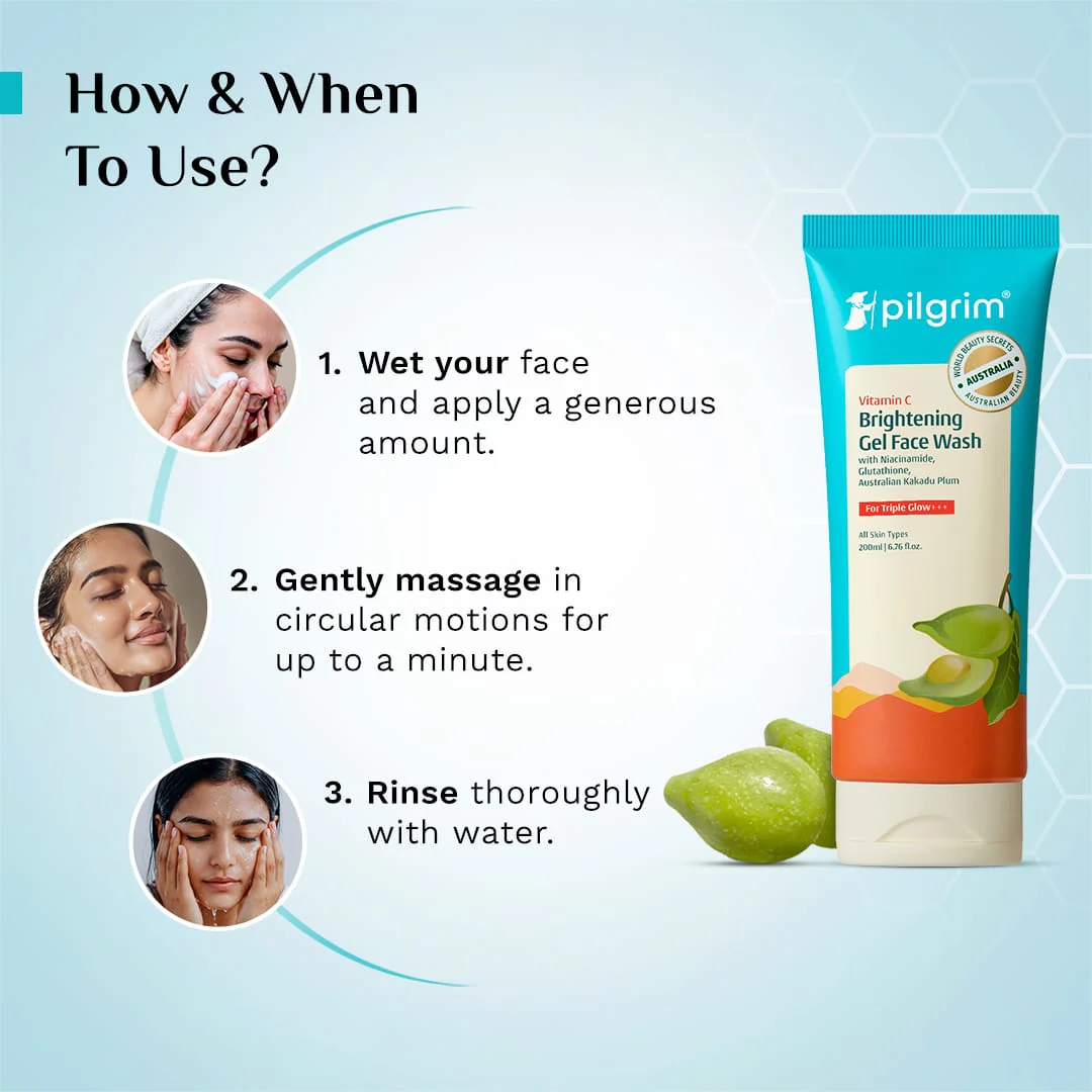 Vitamin C Brightening Gel Face Wash - Pack of 2 - Image 5